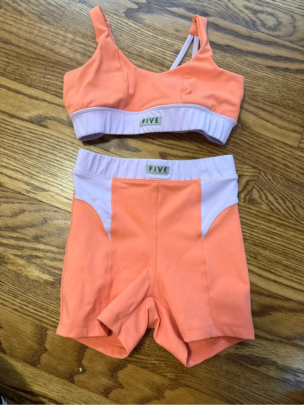 FIVE Kids Peach and Lavender Dance Set - Athletic Two-Piece
